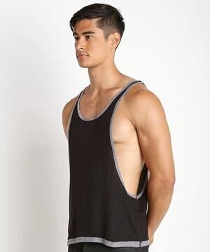 PreLoved N2N Bodywear Mens Soft Stringer Muscle Tank Top Color Black Size Medium